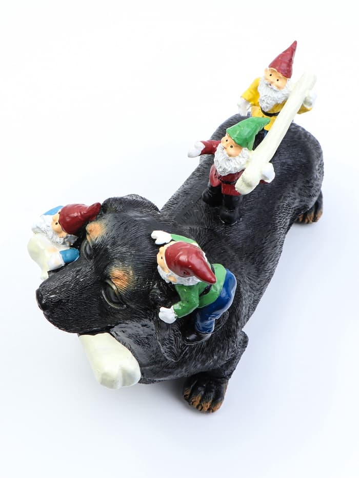 Садовая фигура из полистоуна «Такса с гномами», 20×9×15 см