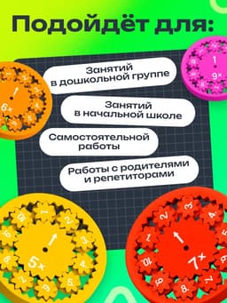 Развивающий набор «Математические спиннеры. Дели и умножай!», 5 спиннеров, 5+