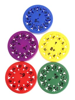 Развивающий набор IQ-ZABIAKA «Математические спиннеры. Складывай и вычитай!», 5 спиннеров, 5+