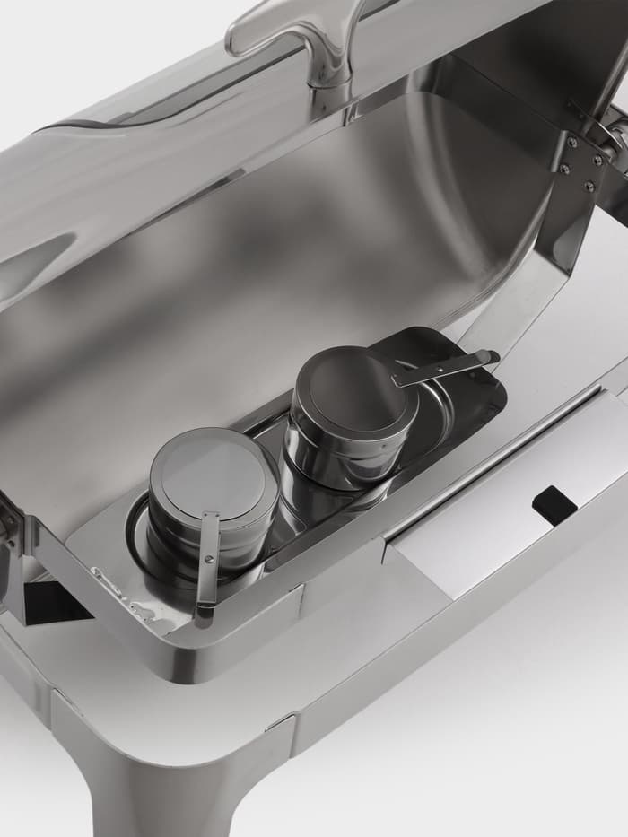 Мармит Hanna Knövell, 64×46×44 см, откидывающаяся крышка, с окном, нержавеющая сталь, серебристый