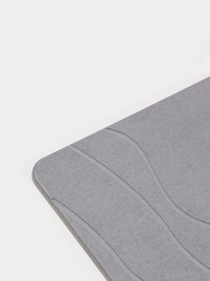 Коврик для сушки посуды диатомитовый, 40×30 см, серый