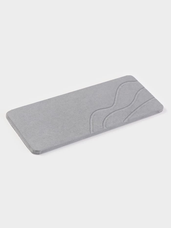 Подставка диатомитовая для губки и аксессуаров для ванной, 25×10 см, серая