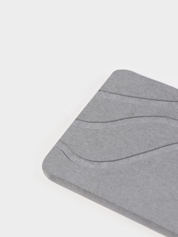 Подставка диатомитовая для губки и аксессуаров для ванной, 25×10 см, серая