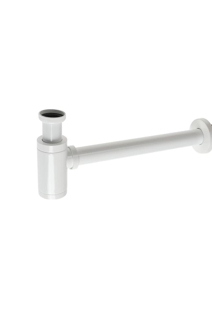 Сифон ZEIN engr, для раковины, бутылочный, цилиндрический, 1 1/4" × 32 мм, цинк, белый