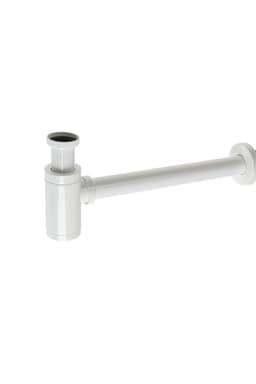 Сифон ZEIN engr, для раковины, бутылочный, цилиндрический, 1 1/4" × 32 мм, цинк, белый