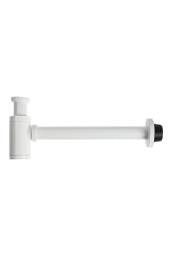 Сифон ZEIN engr, для раковины, бутылочный, цилиндрический, 1 1/4" × 32 мм, цинк, белый