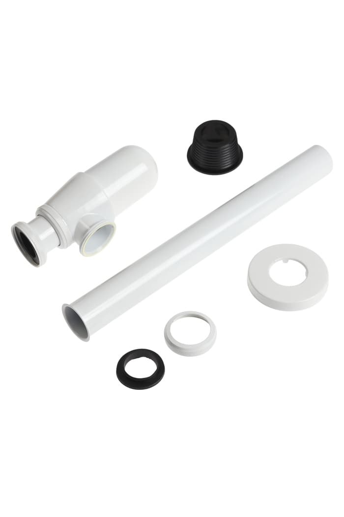 Сифон ZEIN engr, для раковины, бутылочный, 1 1/4" × 32 мм, цинк, белый