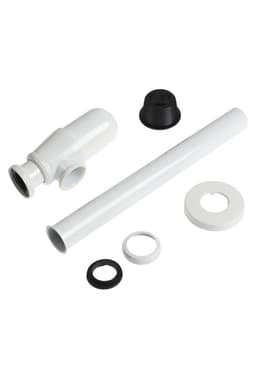 Сифон ZEIN engr, для раковины, бутылочный, 1 1/4" × 32 мм, цинк, белый