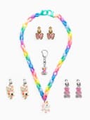 Набор детских украшений «Выбражулька. Сказка», 5 предметов: цепочка единорог, 3 пары клипс, брелок мишка