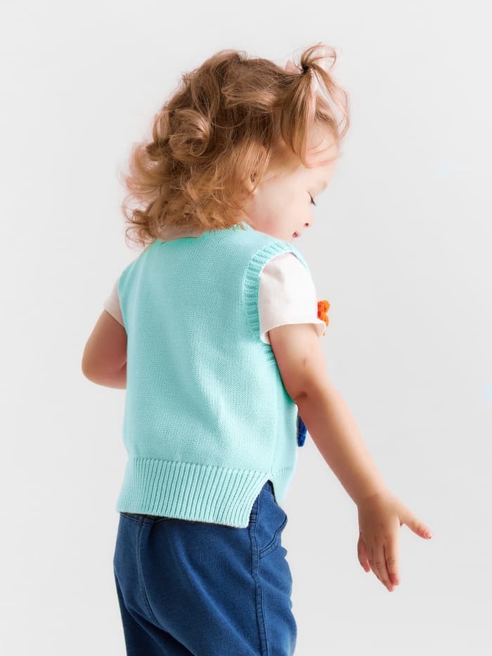 Жилет «Крошка Я. Ромашки», рост 80-86 см, голубой