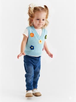 Жилет «Крошка Я. Ромашки», рост 80-86 см, голубой