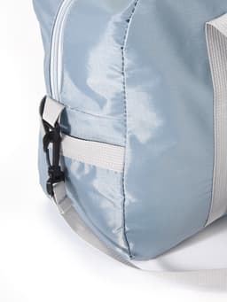 Сумка дорожная на молнии, 3 наружных кармана, держатель для чемодана, длинный ремень, серая