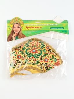 Ободок кокошник «Русская краса», цвет золотой, р-р 54-58