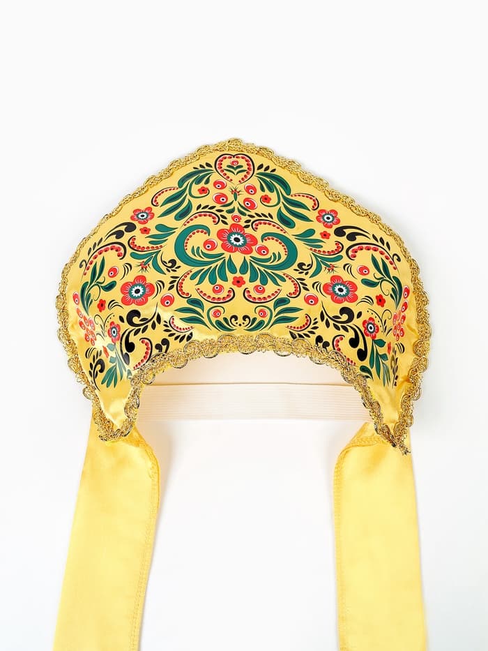 Ободок кокошник «Русская краса», цвет золотой, р-р 54-58