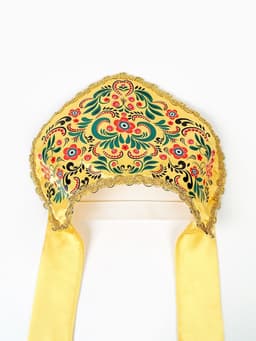 Ободок кокошник «Русская краса», цвет золотой, р-р 54-58