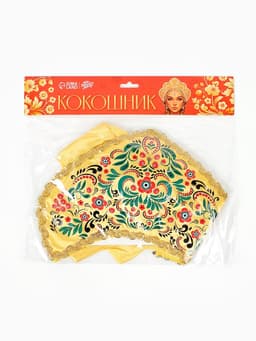 Ободок кокошник «Русская краса», цвет золотой, р-р 54-58