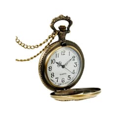 Часы карманные «Змея», кварцевые, длина цепочки 40 см, циферблат d=4.5 см, медные
