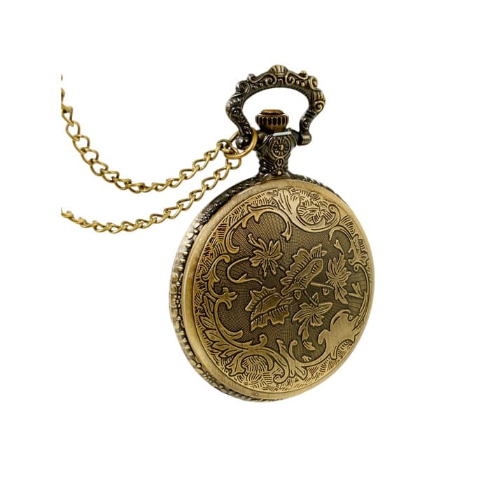 Часы карманные «Змея», кварцевые, длина цепочки 40 см, циферблат d=4.5 см, медные