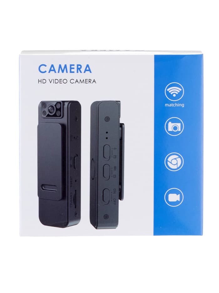 Видеокамера нагрудная CAM-15, 1920×1080, Full HD 1080 p, 2 Мп, Bluetooth, микрофон, чёрная