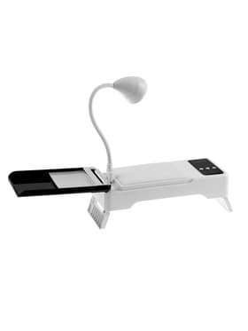 Лампа для маникюра, LED, 24 диода, 72 Вт, USB, складная, с дисплеем, белая