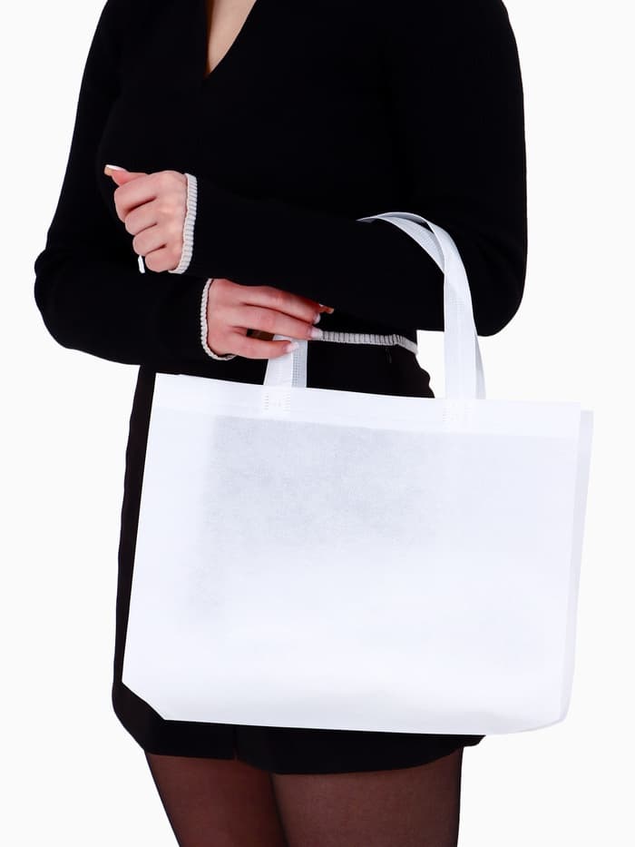 Пакет с петлевой ручкой, сумка - шопер «Эко», 35×31×8 см, белый