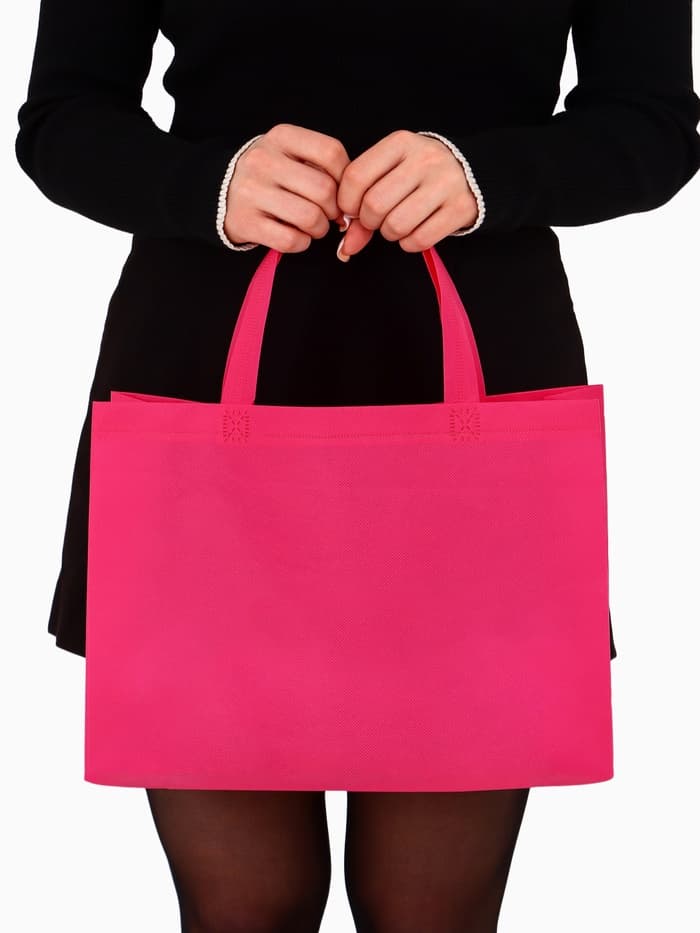 Пакет с петлевой ручкой, сумка - шопер «Эко», 35×31×8 см, фуксия
