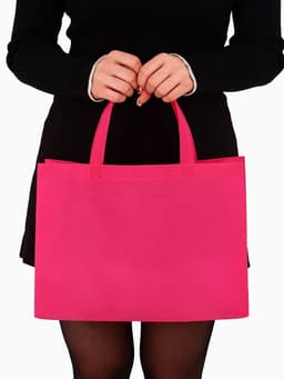 Пакет с петлевой ручкой, сумка - шопер «Эко», 35×31×8 см, фуксия