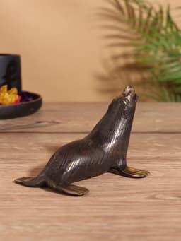 Сувенир «Тюлень», 10×8×7 см, бронза