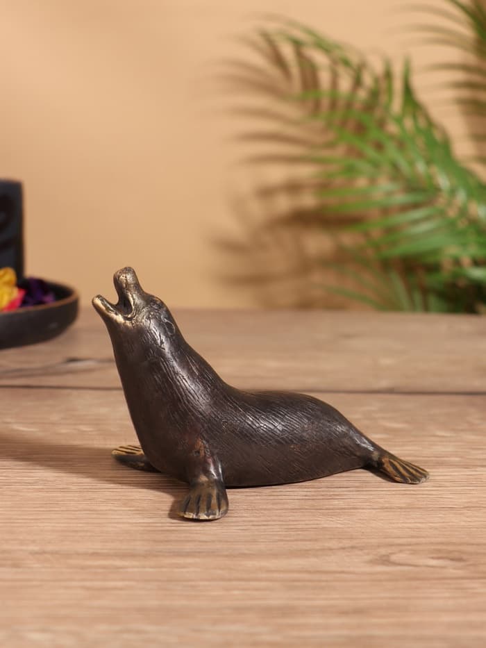 Сувенир «Тюлень», 10×8×7 см, бронза