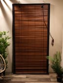 Жалюзи деревянные, 200×100×0.7 см, с тёмной рамкой