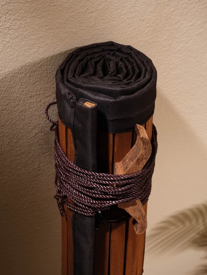 Жалюзи деревянные, 200×100×0.7 см, с тёмной рамкой