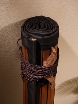 Жалюзи деревянные, 200×100×0.7 см, с тёмной рамкой