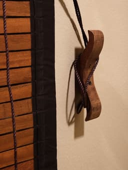 Жалюзи деревянные, 200×100×0.7 см, с тёмной рамкой