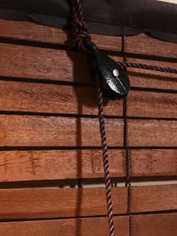 Жалюзи деревянные, 200×100×0.7 см, с тёмной рамкой