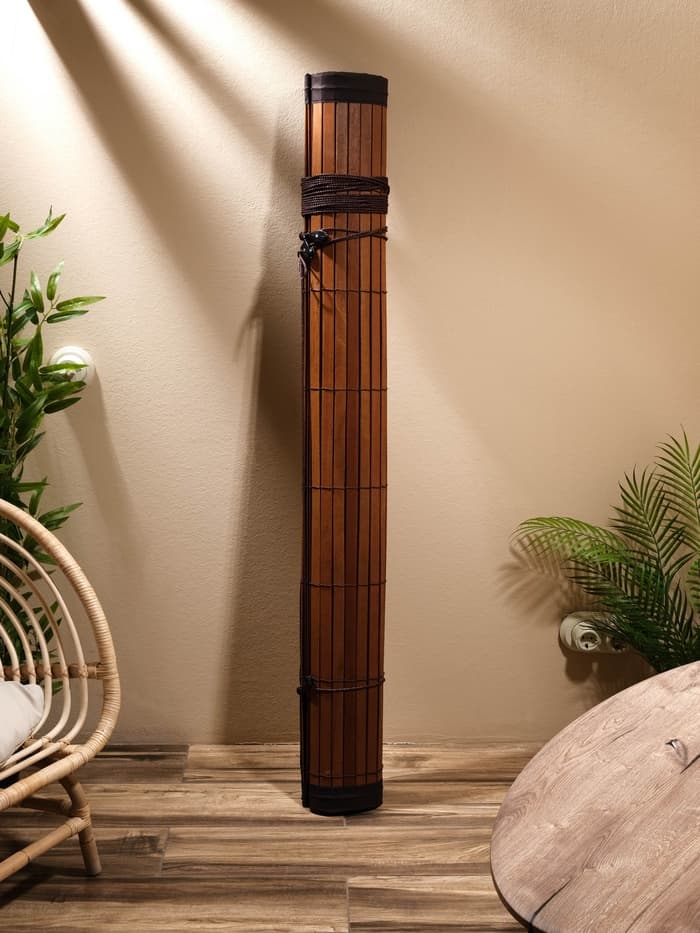 Жалюзи деревянные, 200×150×0.7 см, с тёмной рамкой