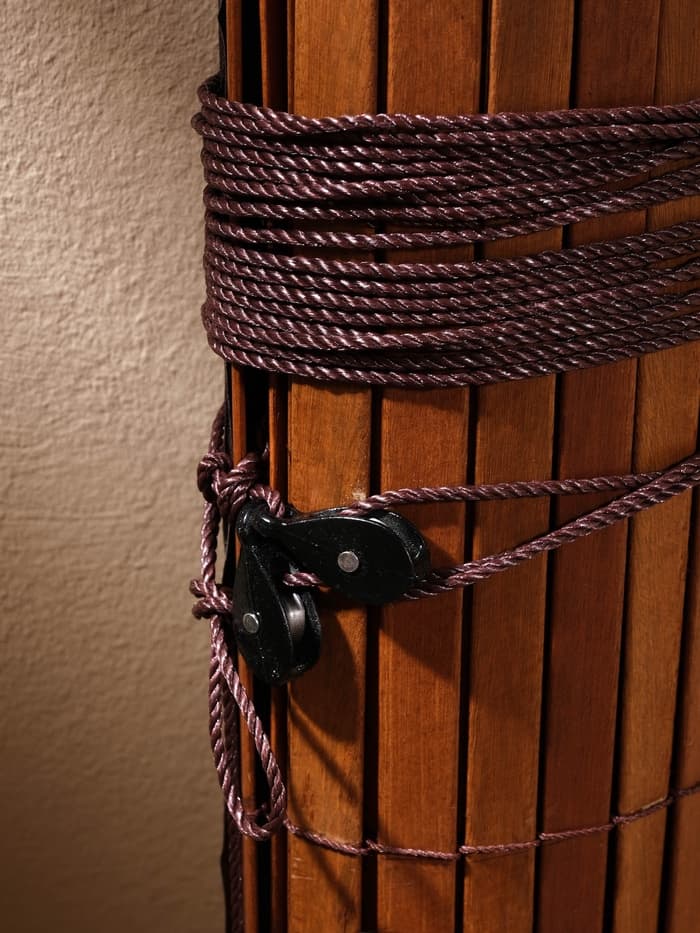 Жалюзи деревянные, 200×150×0.7 см, с тёмной рамкой