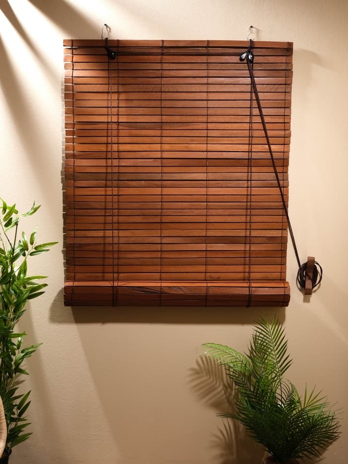 Жалюзи деревянные, 200×100×0.7 см, коричневые