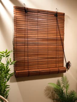 Жалюзи деревянные, 200×100×0.7 см, коричневые