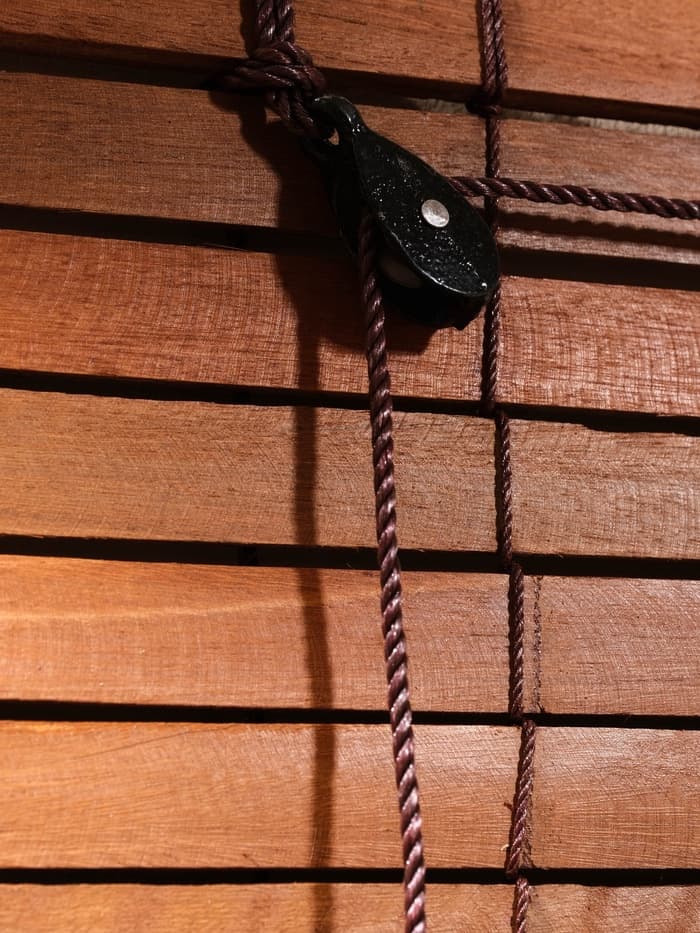 Жалюзи деревянные, 200×100×0.7 см, коричневые