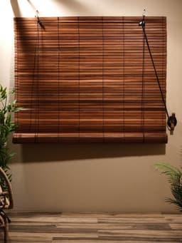 Жалюзи деревянные, 200×150×0.7 см, коричневые