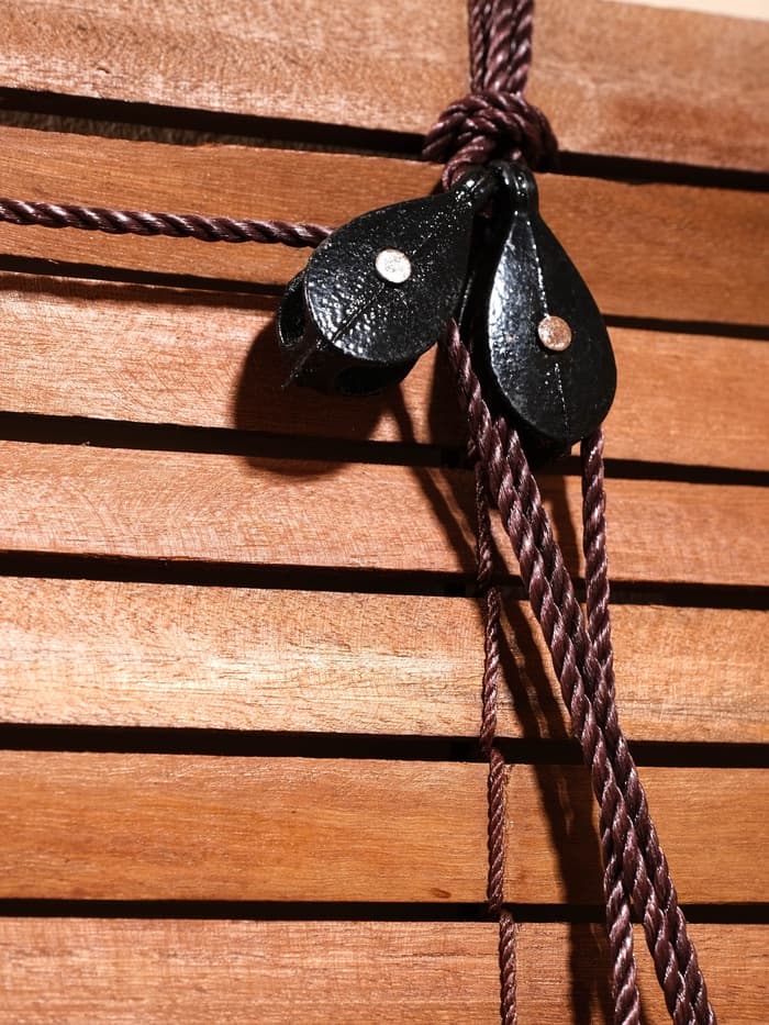 Жалюзи деревянные, 200×150×0.7 см, коричневые