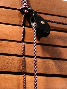 Жалюзи деревянные, 200×150×0.7 см, коричневые