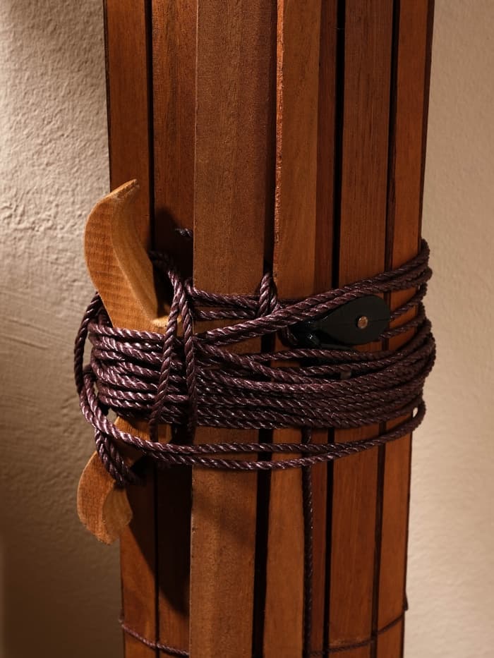 Жалюзи деревянные, 200×150×0.7 см, коричневые