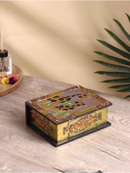 Шкатулка резная «Жирафы», 15×19×7.5 см, МДФ