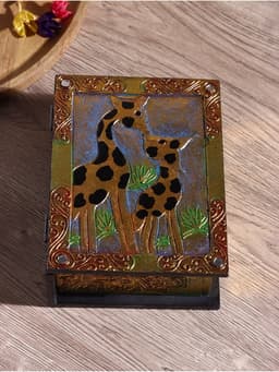 Шкатулка резная «Жирафы», 15×19×7.5 см, МДФ