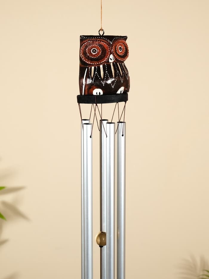 Музыка ветра «Совёнок», 9×8×100 см, дерево, алюминий