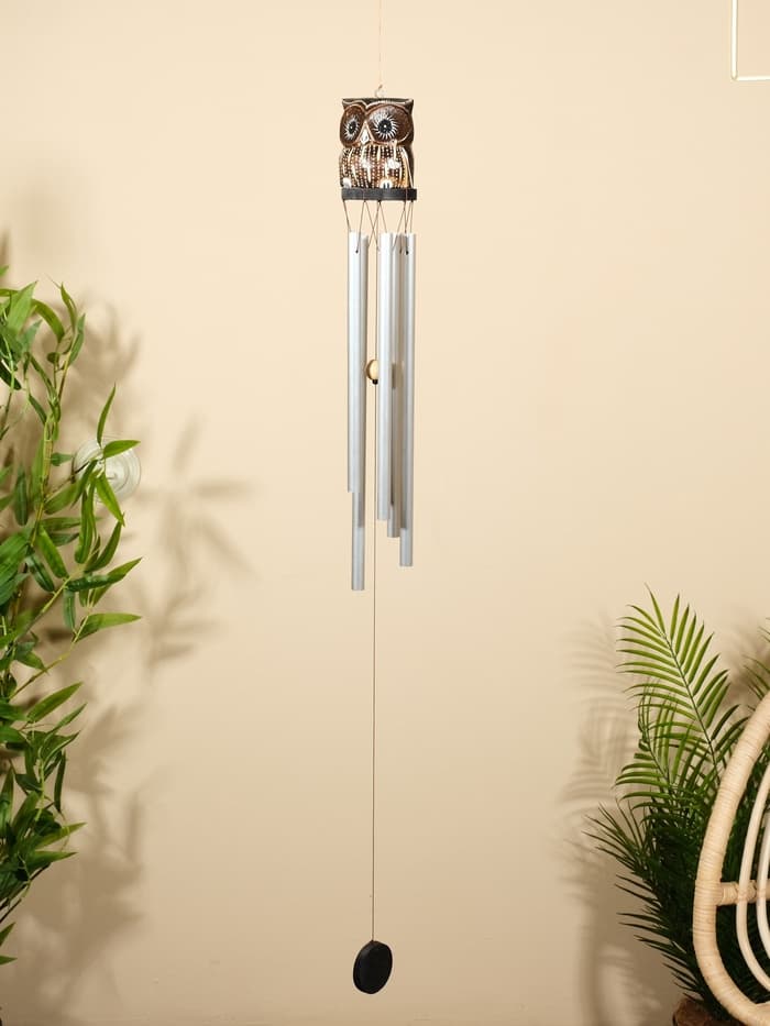 Музыка ветра «Совёнок», 9×8×100 см, дерево, алюминий