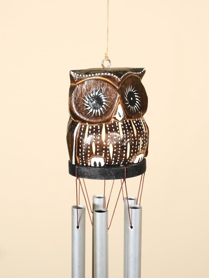 Музыка ветра «Совёнок», 9×8×100 см, дерево, алюминий