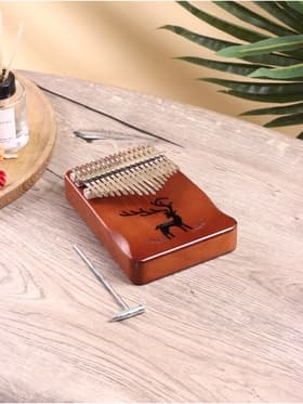 Сувенирный музыкальный инструмент «Калимба», 15×12×4 см, дерево сурен, сталь