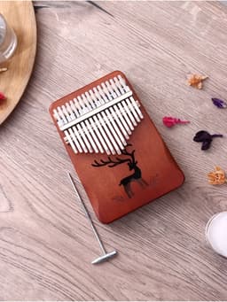 Сувенирный музыкальный инструмент «Калимба», 15×12×4 см, дерево сурен, сталь